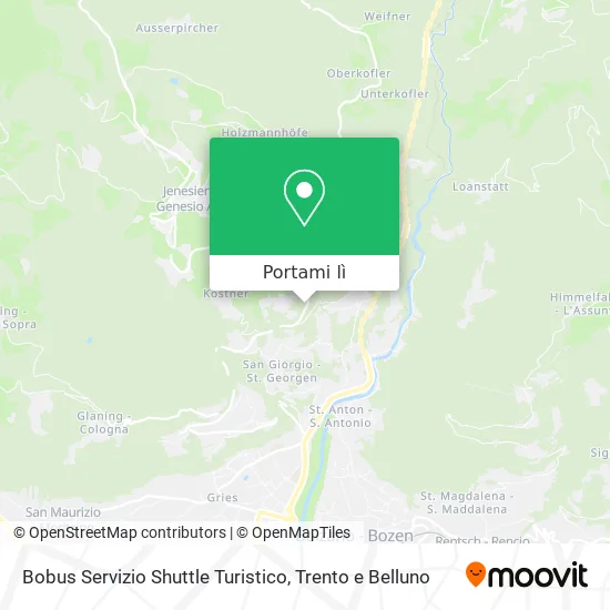 Mappa Bobus Servizio Shuttle Turistico