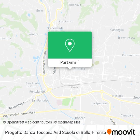 Mappa Progetto Danza Toscana Asd Scuola di Ballo