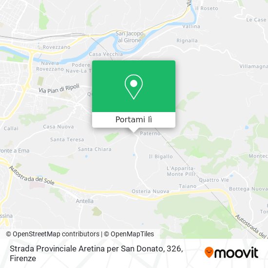 Mappa Strada Provinciale Aretina per San Donato, 326