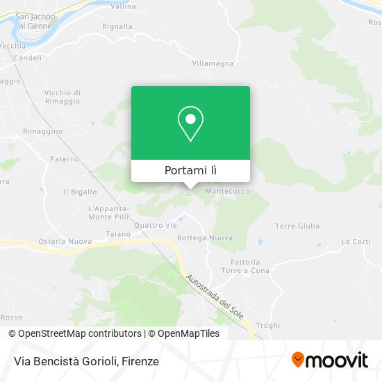 Mappa Via Bencistà Gorioli