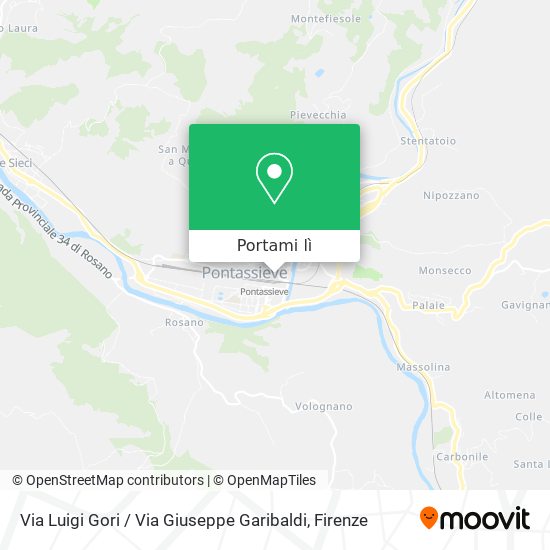 Mappa Via Luigi Gori / Via Giuseppe Garibaldi