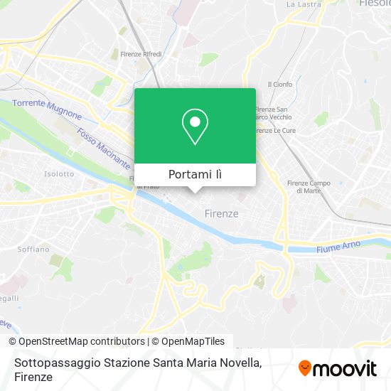 Mappa Sottopassaggio Stazione Santa Maria Novella
