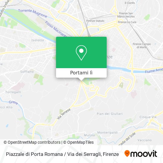 Mappa Piazzale di Porta Romana / Via dei Serragli
