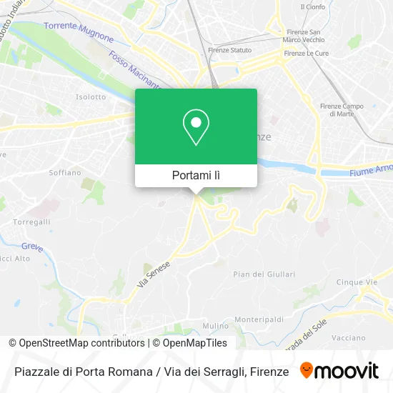 Mappa Piazzale di Porta Romana / Via dei Serragli