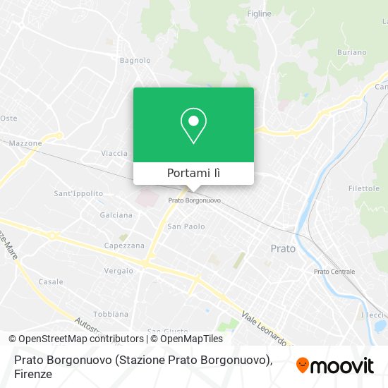 Mappa Prato Borgonuovo (Stazione Prato Borgonuovo)