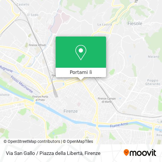 Mappa Via San Gallo / Piazza della Libertà