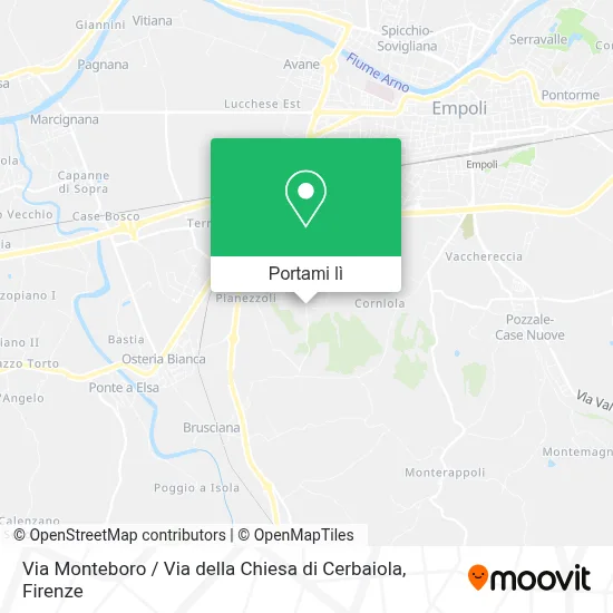 Mappa Via Monteboro / Via della Chiesa di Cerbaiola