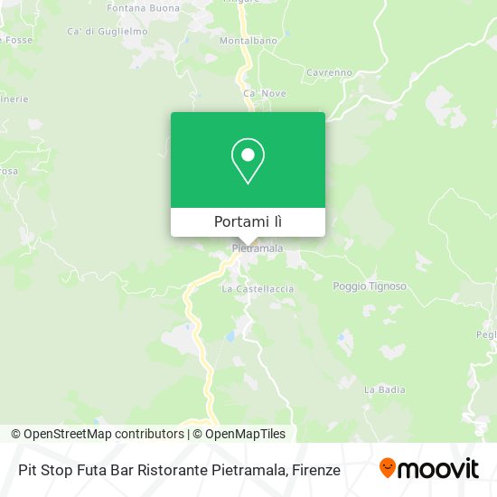 Mappa Pit Stop Futa Bar Ristorante Pietramala
