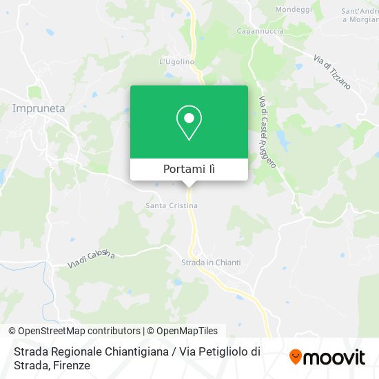 Mappa Strada Regionale Chiantigiana / Via Petigliolo di Strada