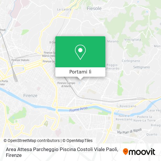 Mappa Area Attesa Parcheggio Piscina Costoli Viale Paoli