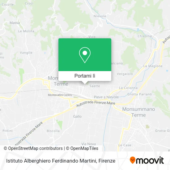 Mappa Istituto Alberghiero Ferdinando Martini