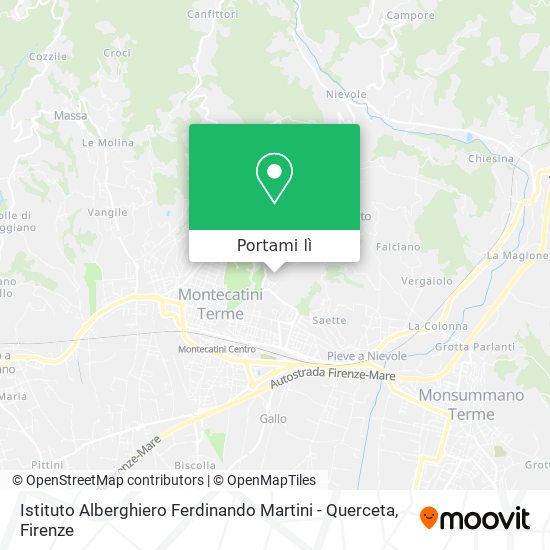 Mappa Istituto Alberghiero Ferdinando Martini - Querceta