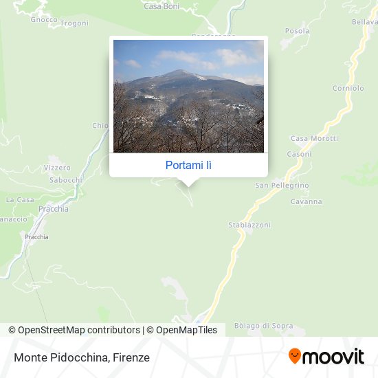 Mappa Monte Pidocchina