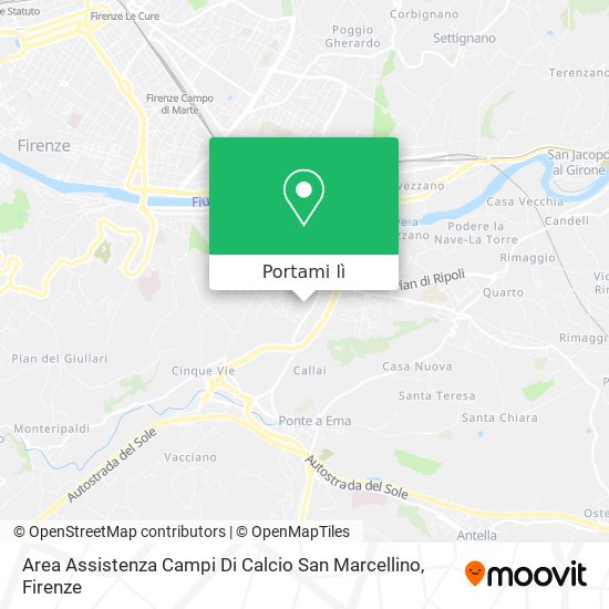 Mappa Area Assistenza Campi Di Calcio San Marcellino