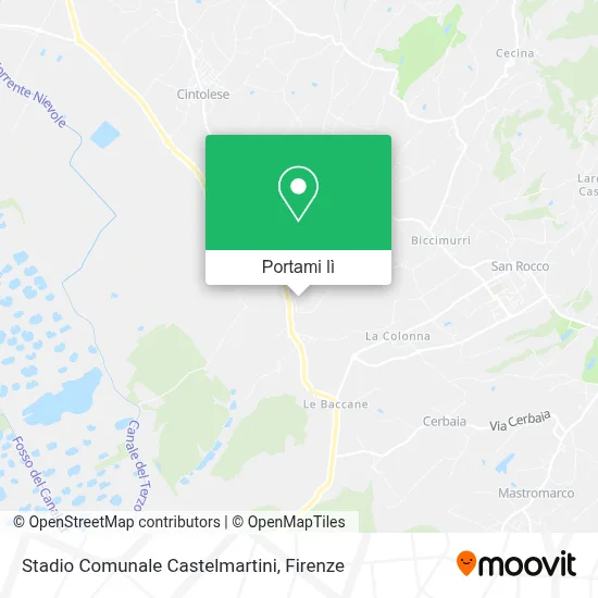 Mappa Stadio Comunale Castelmartini