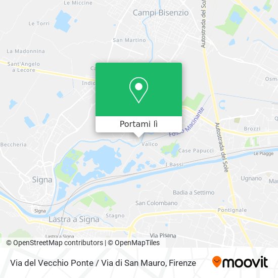 Mappa Via del Vecchio Ponte / Via di San Mauro