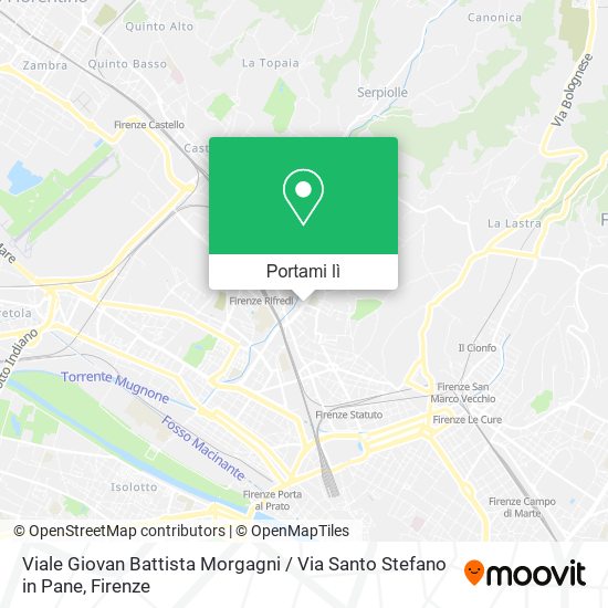 Mappa Viale Giovan Battista Morgagni / Via Santo Stefano in Pane