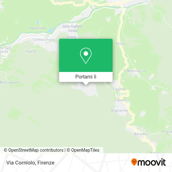 Mappa Via Corniolo