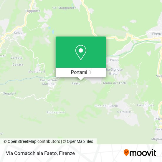 Mappa Via Cornacchiaia Faeto