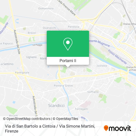 Mappa Via di San Bartolo a Cintoia / Via Simone Martini
