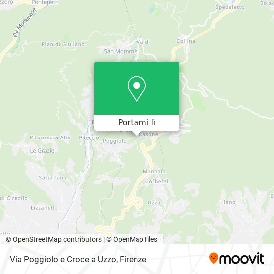 Mappa Via Poggiolo e Croce a Uzzo
