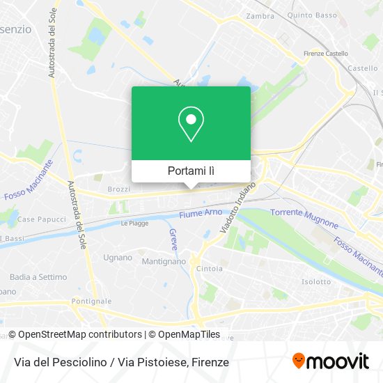 Mappa Via del Pesciolino / Via Pistoiese