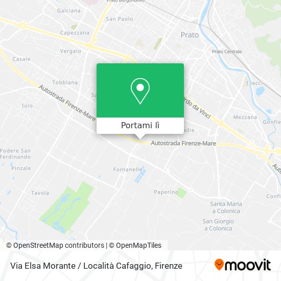 Mappa Via Elsa Morante / Località Cafaggio