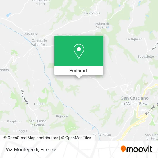 Mappa Via Montepaldi