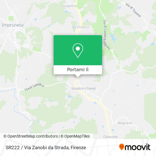 Mappa SR222 / Via Zanobi da Strada