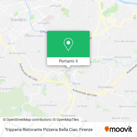 Mappa Tripperia Ristorante Pizzeria Bella Ciao
