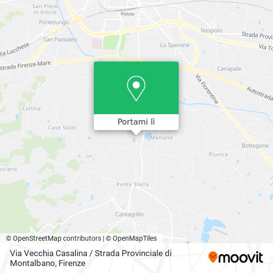 Mappa Via Vecchia Casalina / Strada Provinciale di Montalbano