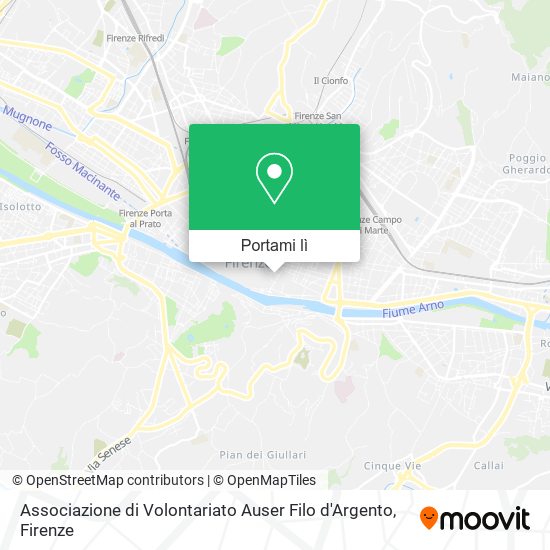 Mappa Associazione di Volontariato Auser Filo d'Argento