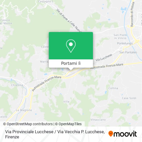 Mappa Via Provinciale Lucchese / Via Vecchia P. Lucchese