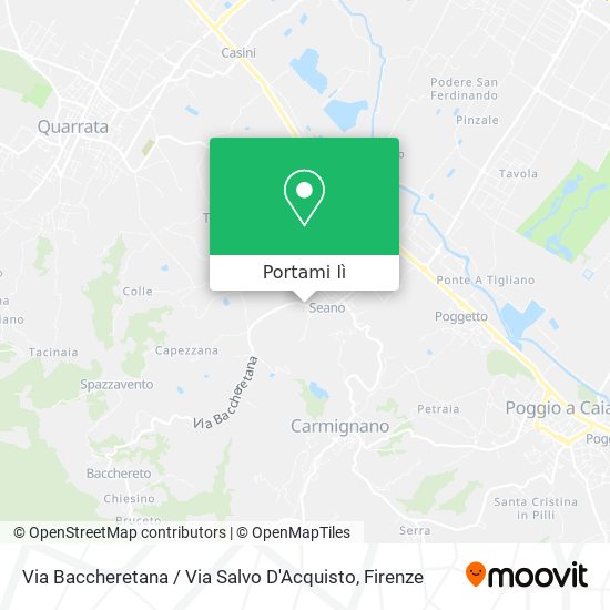 Mappa Via Baccheretana / Via Salvo D'Acquisto