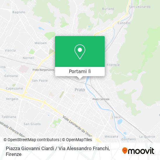 Mappa Piazza Giovanni Ciardi / Via Alessandro Franchi