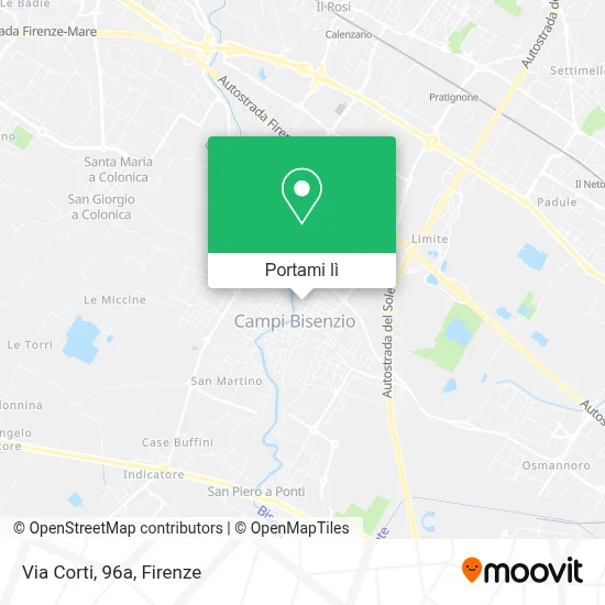 Mappa Via Corti, 96a