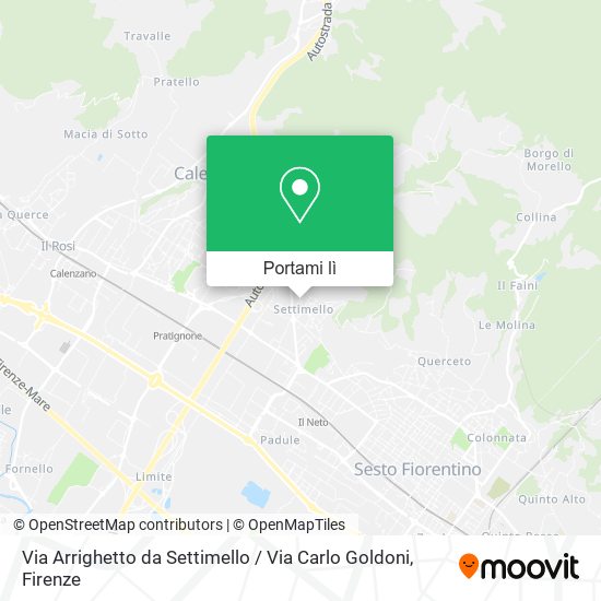 Mappa Via Arrighetto da Settimello / Via Carlo Goldoni