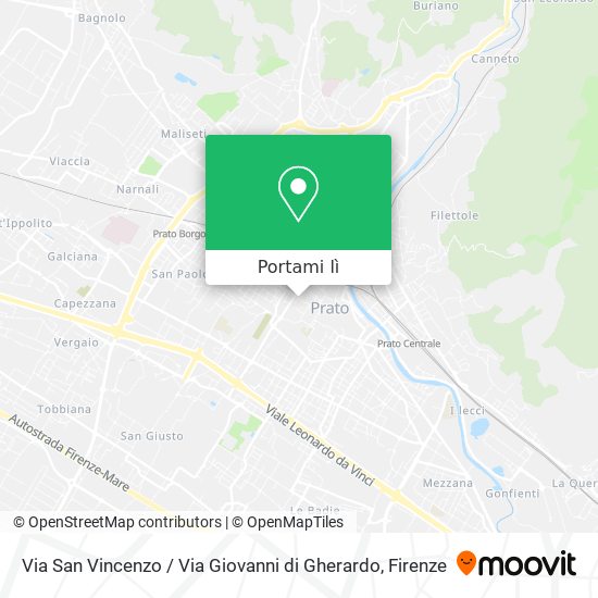 Mappa Via San Vincenzo / Via Giovanni di Gherardo