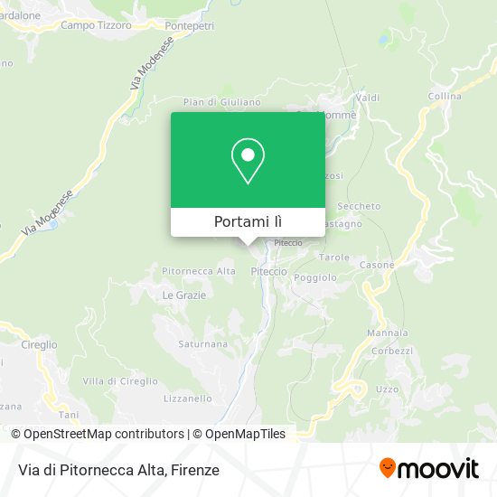 Mappa Via di Pitornecca Alta