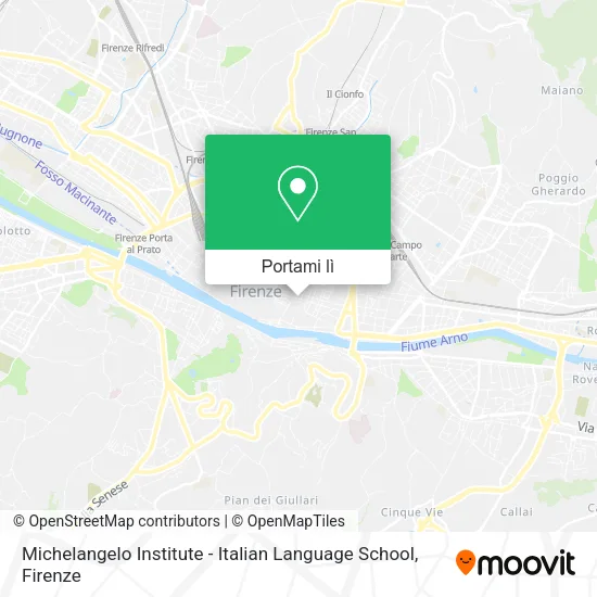 Mappa Michelangelo Institute - Italian Language School