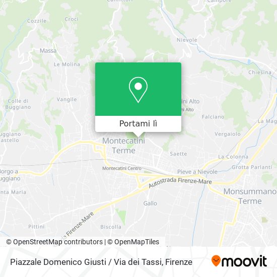 Mappa Piazzale Domenico Giusti / Via dei Tassi