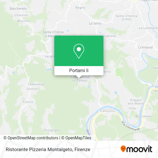 Mappa Ristorante Pizzeria Montalgeto