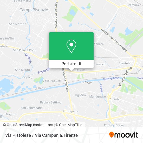 Mappa Via Pistoiese / Via Campania