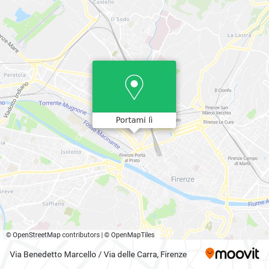 Mappa Via Benedetto Marcello / Via delle Carra
