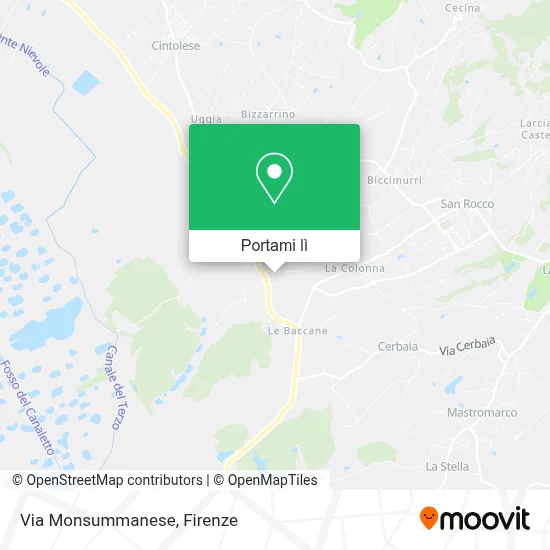 Mappa Via Monsummanese