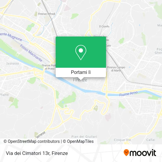 Mappa Via dei Cimatori  13r