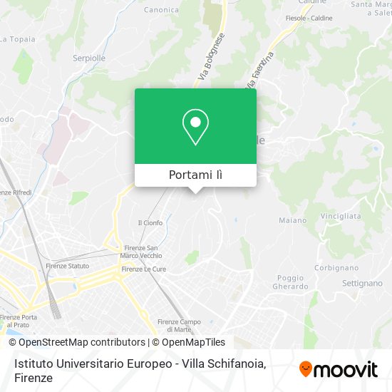 Mappa Istituto Universitario Europeo - Villa Schifanoia