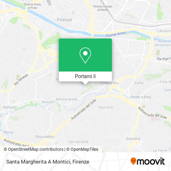 Mappa Santa Margherita A Montici