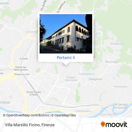 Mappa Villa Marsilio Ficino