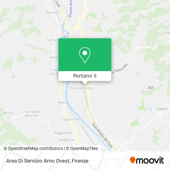 Mappa Area Di Servizio Arno Ovest